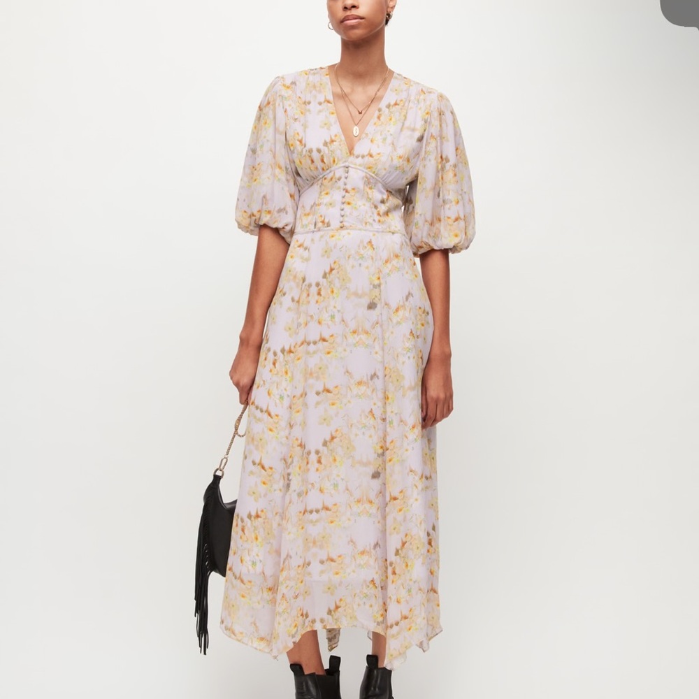 ALLSAINTS ASPEN MOMO MAXI DRESS XS